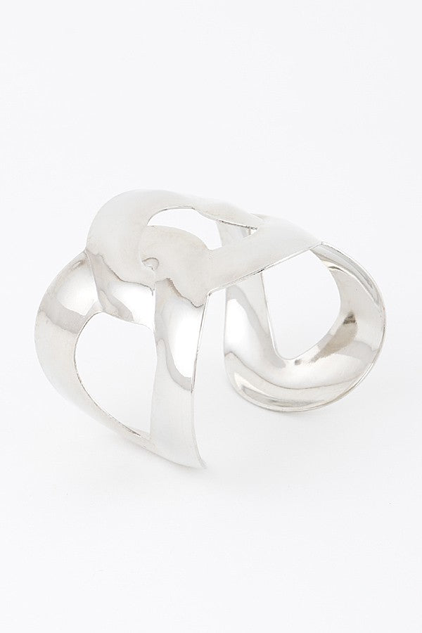 Hammered Loop Cuff Bracelet