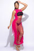 Fringe cut out maxi dress