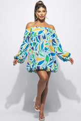 Off shoulder bubble dress