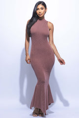 Sleeveless mermaid maxi dress