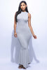 Sleeveless mermaid maxi dress