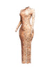 ANIMAL PRINT LONGSLEEVE MAXI DRESS W THUMBHOLES