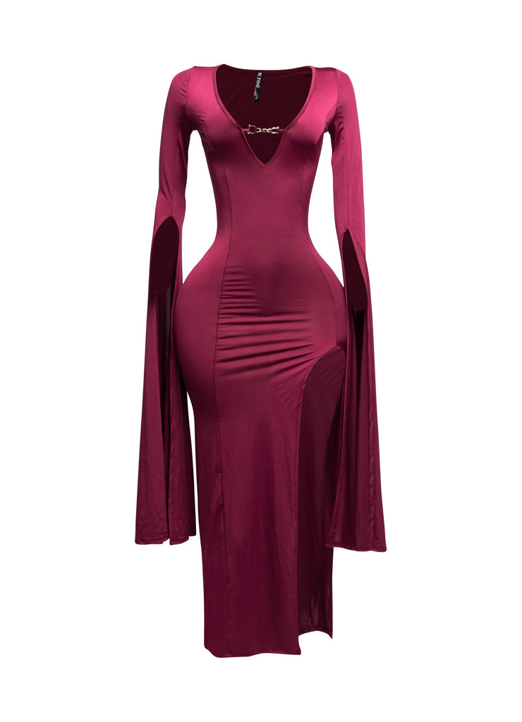 Flyaway Long Sleeve Maxi Dress