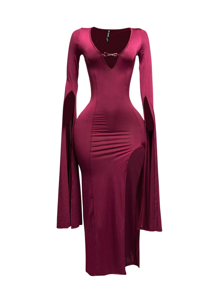 Flyaway Long Sleeve Maxi Dress