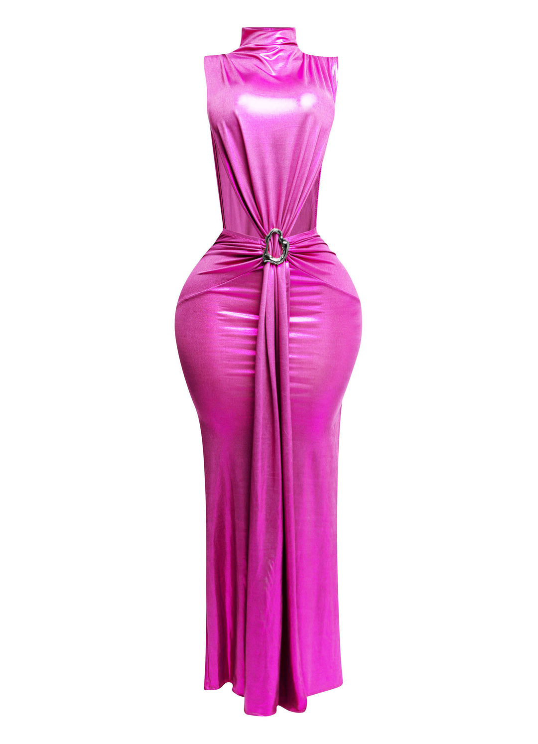 Midnight Slit Tie Waist Maxi Dress