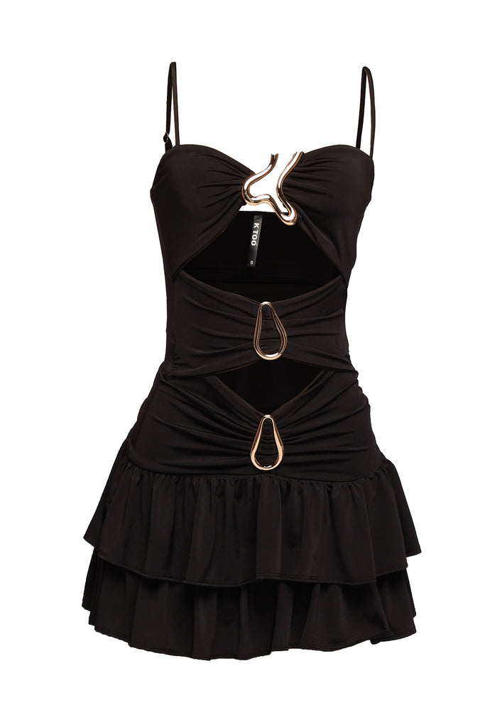 Double-Tier Cutout Mini Dress