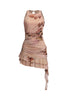 Afterglow Rush Asymmetrical Mesh Minidress