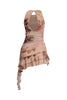 Afterglow Rush Asymmetrical Mesh Minidress