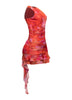 Afterglow Rush Asymmetrical Mesh Minidress