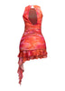 Afterglow Rush Asymmetrical Mesh Minidress