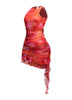 Afterglow Rush Asymmetrical Mesh Minidress