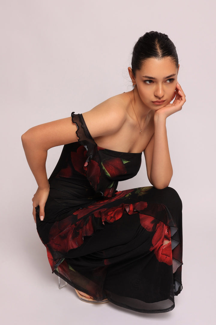 Lovestruck Bloom Ruffle Maxi Dress