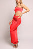 Asymmetric Cut-Out Maxi Dress with Draped Detail