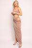 Asymmetric Cut-Out Maxi Dress with Draped Detail