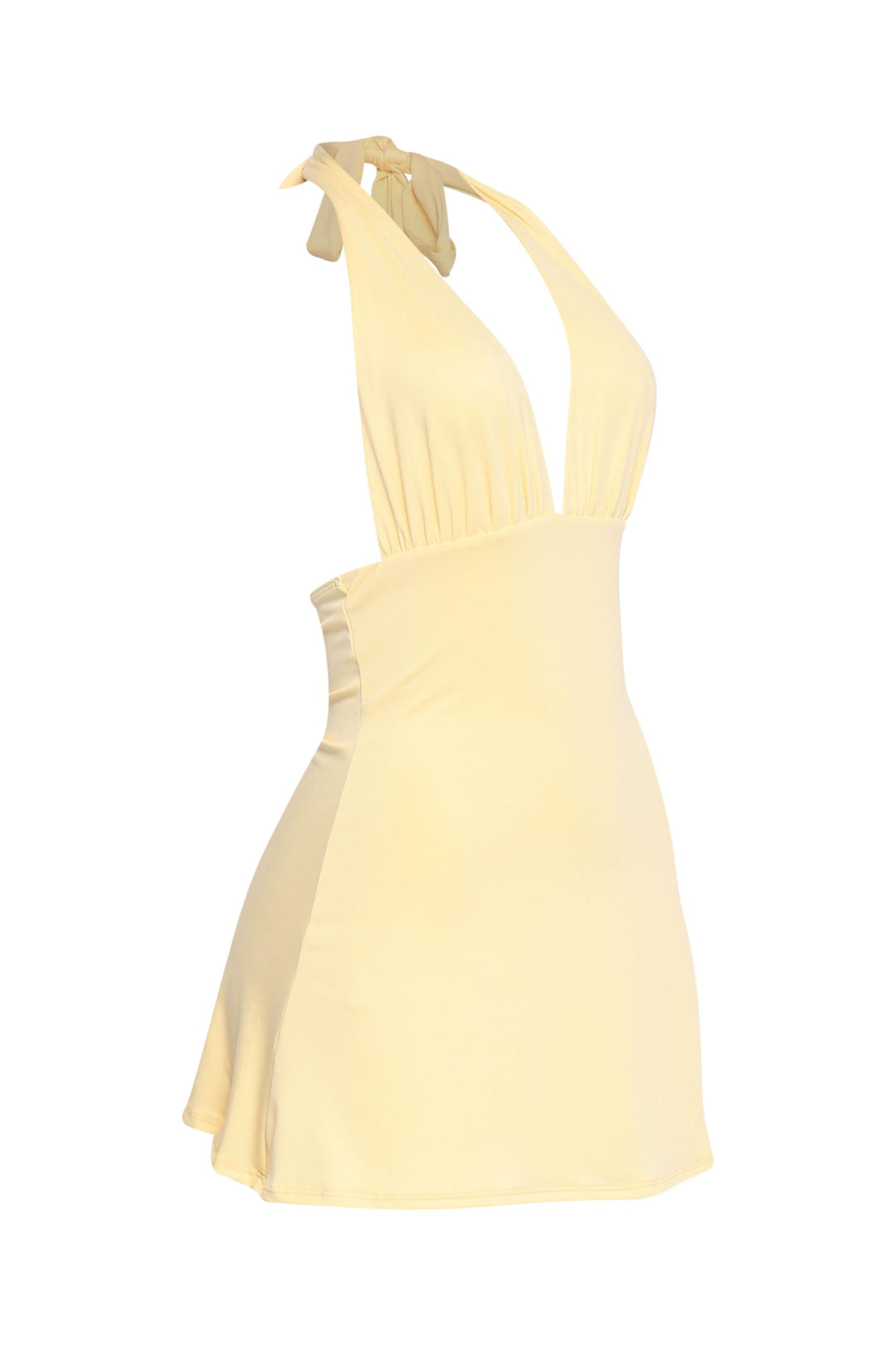 Light yellow sunny-day dress for beach outfits or tropical getaways

