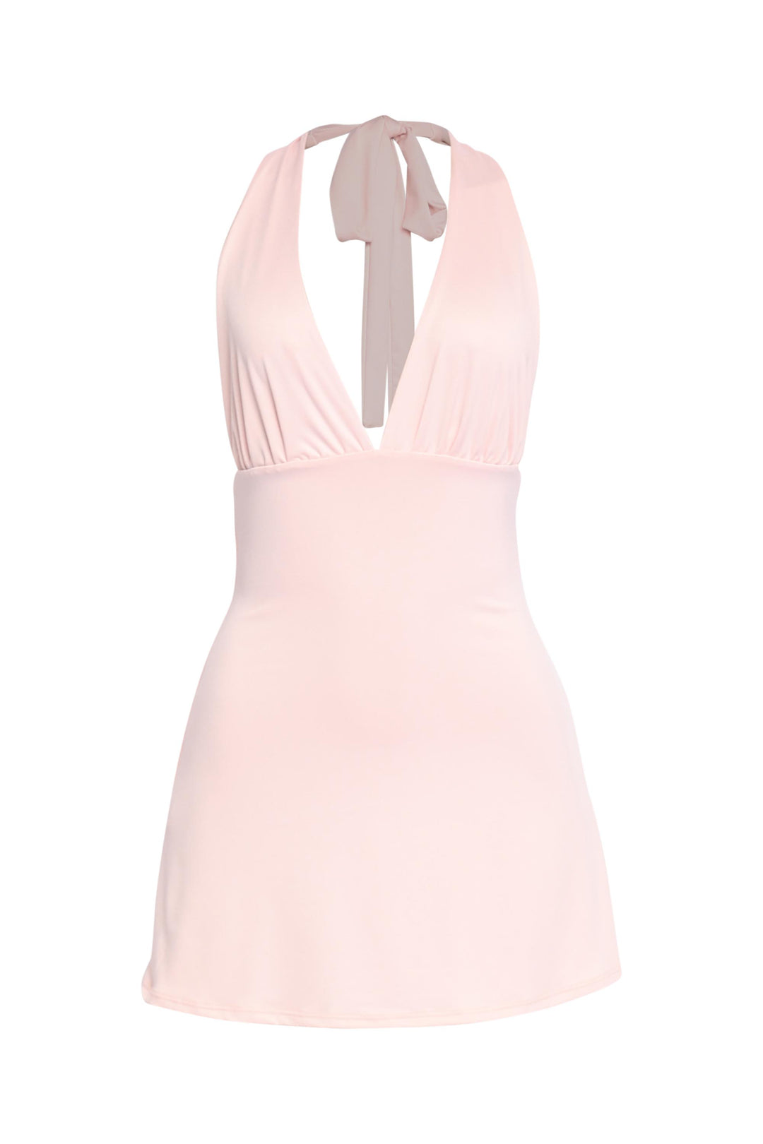 Blush pink plunge mini perfect for bridal events or date nights

