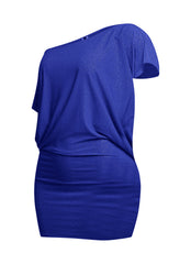 Disco Muse One Shoulder Glitter Mini Dress