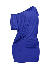 Disco Muse One Shoulder Glitter Mini Dress