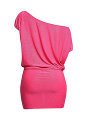 Disco Muse One Shoulder Glitter Mini Dress