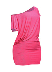Disco Muse One Shoulder Glitter Mini Dress