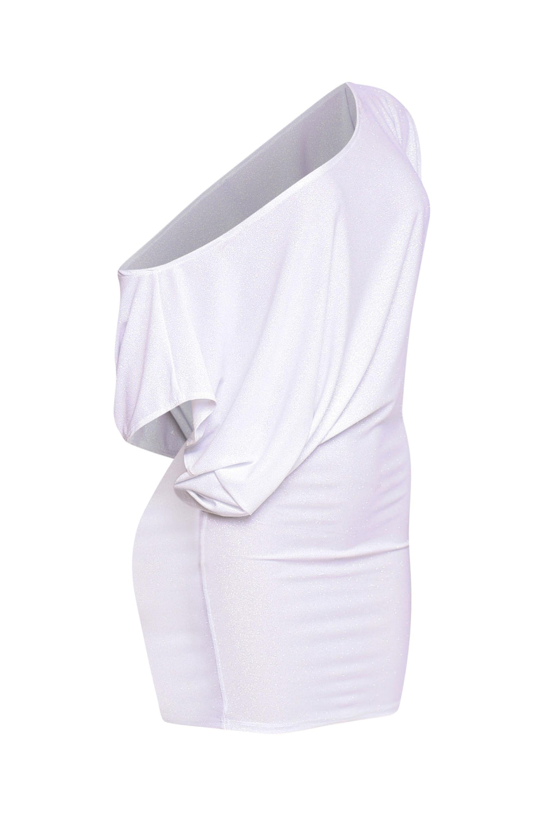 Disco Muse One Shoulder Glitter Mini Dress....