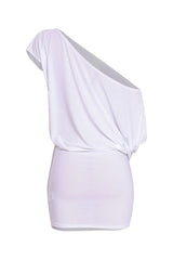 Disco Muse One Shoulder Glitter Mini Dress