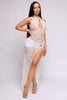 Golden Hour Lace Slit Maxi Dress.