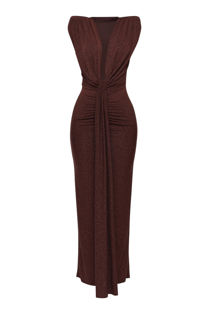 Drama Rush Drape Down Maxi Dress