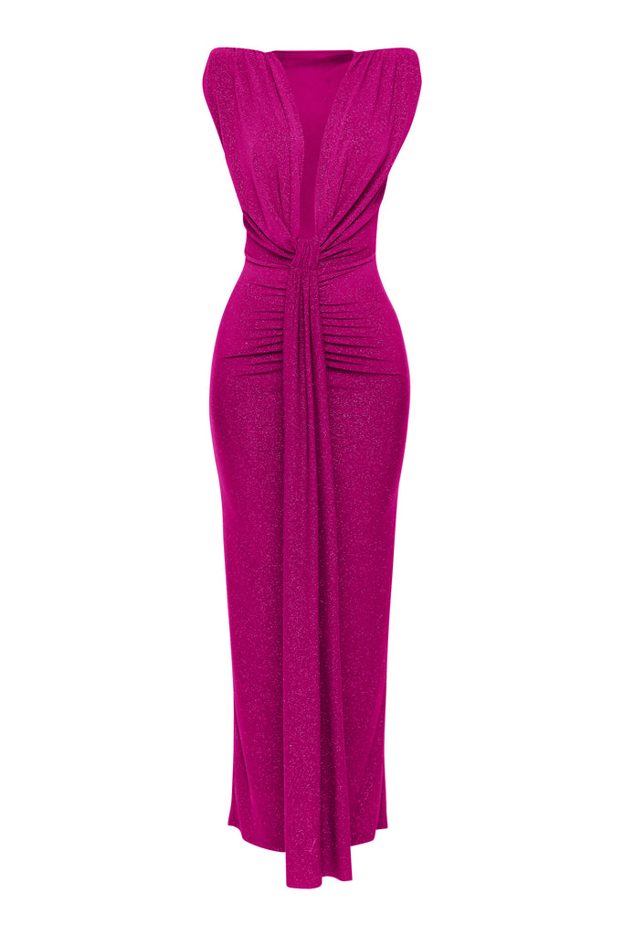 Drama Rush Drape Down Maxi Dress