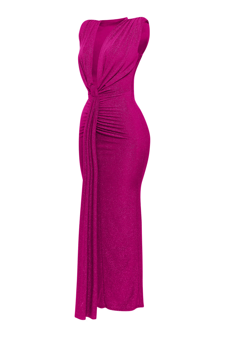 Drama Rush Drape Down Maxi Dress