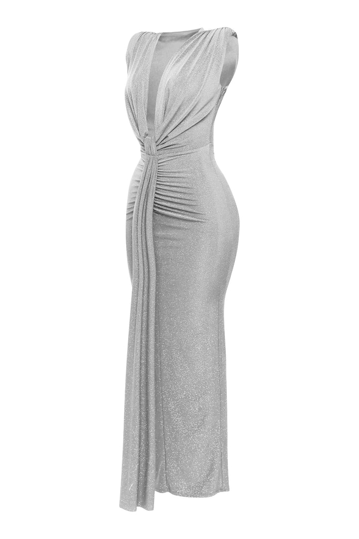 Drama Rush Drape Down Maxi Dress