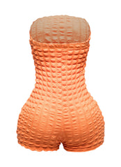 Popcorn fabric tube top romper