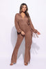 Front zipper fringe jumpsuit