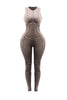 Mineral washed sleeveless jumpsuit