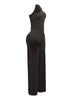 One shoulder bow detailed wide leg jumpsuit
