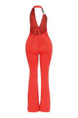 Show Off Hours Backless Halter Jumpsuit