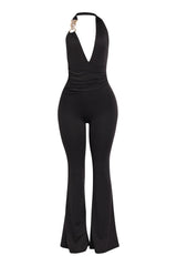 Show Off Hours Backless Halter Jumpsuit