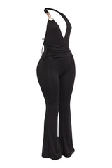 Show Off Hours Backless Halter Jumpsuit
