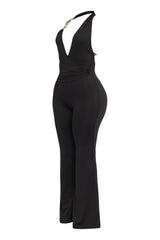 Show Off Hours Backless Halter Jumpsuit