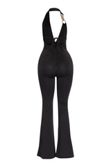 Show Off Hours Backless Halter Jumpsuit