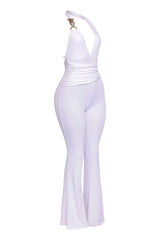 Show Off Hours Backless Halter Jumpsuit