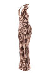 Fringe Frequency Tie Dye Halter Jumpsuit..