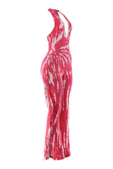 Fringe Frequency Tie Dye Halter Jumpsuit..