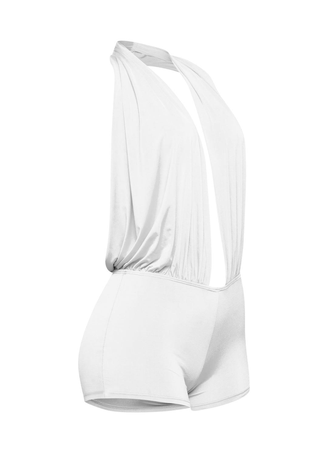 Low rise deep halter neck romper