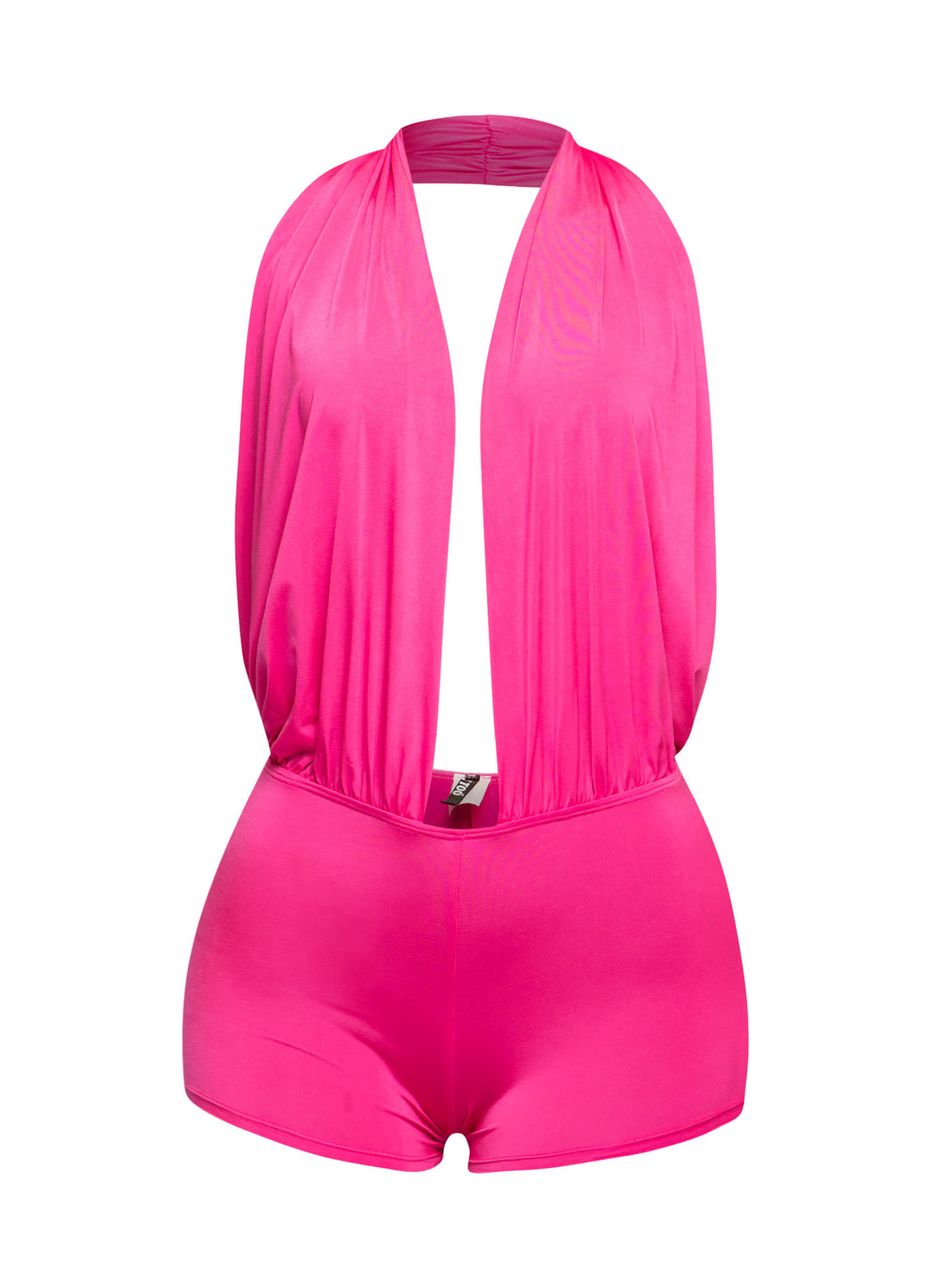 Low rise deep halter neck romper