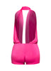 Low rise deep halter neck romper