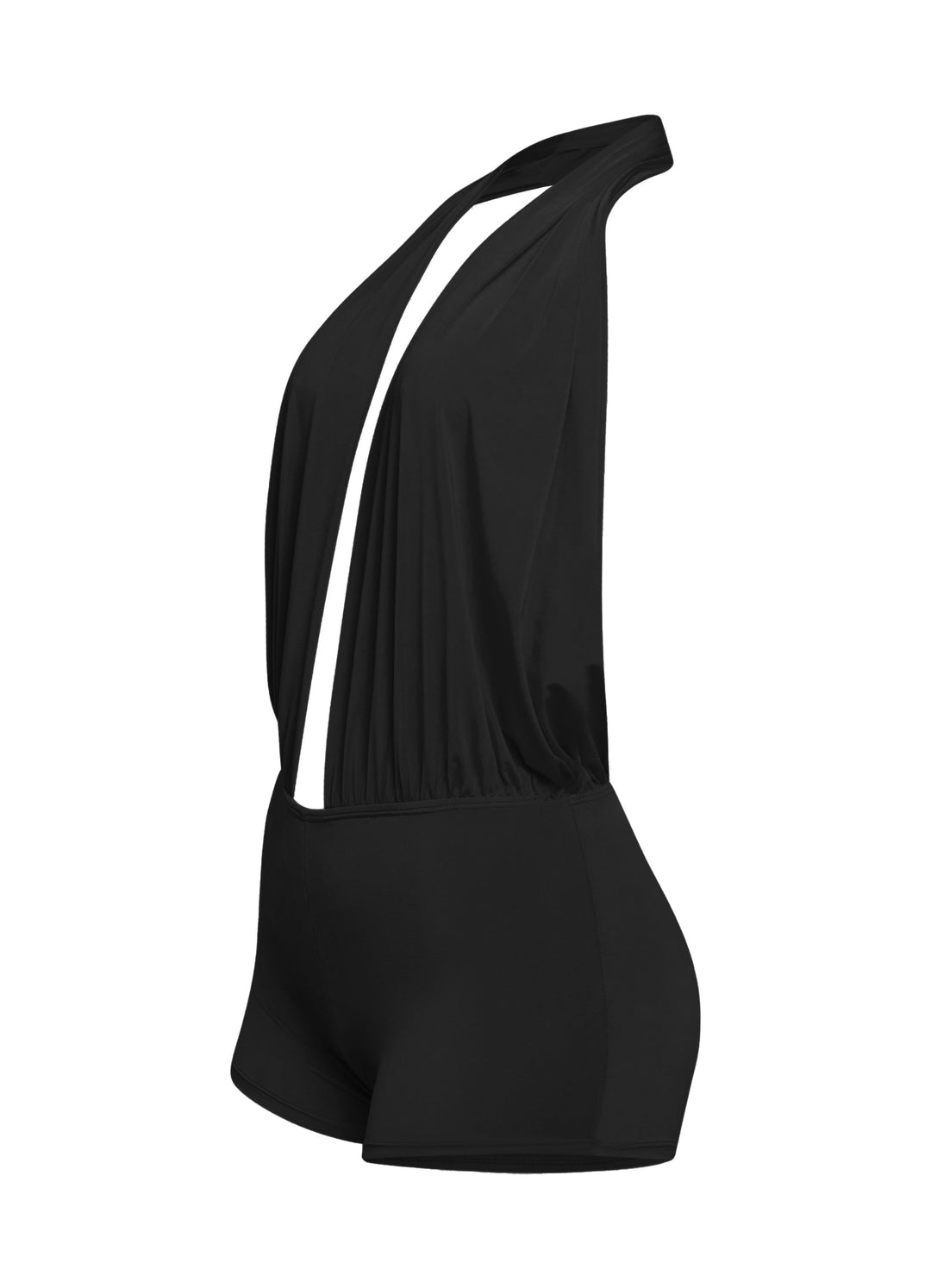 Low rise deep halter neck romper