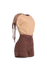 Sweet Twist Ruched Sleeve Romper