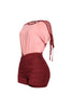 Sweet Twist Ruched Sleeve Romper