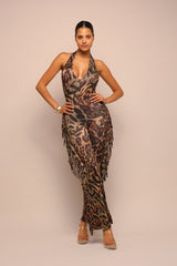 Untamed Moves Leopard Fringe Jumpsuit